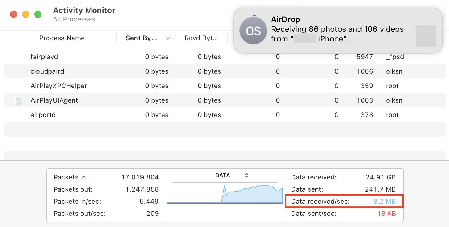 airdrop with airplay