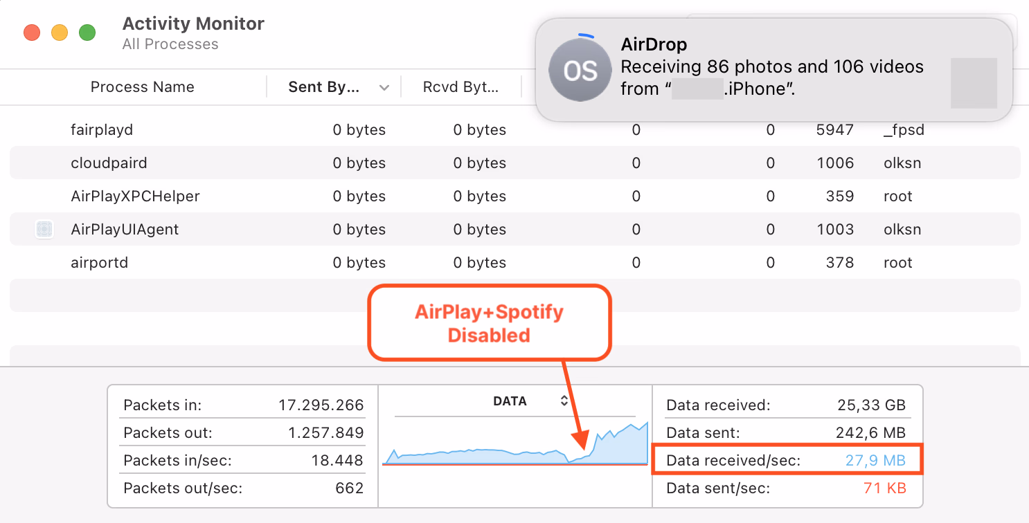 airdrop without airplay